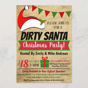 Dirty Santa Exchange Party Einladung