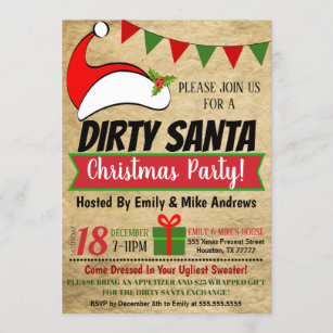 Dirty Santa Exchange Party Einladung