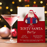 Dirty Santa Gift Exchange Weihnachtsfeier Einladung<br><div class="desc">Dirty Santa Gift Austausch Weihnachtsfeier. Der Weihnachtsmann ist mit einem schmutzigen,  staubfüllten Weihnachtsgeschenk ausgestattet. Pass auf,  er könnte dein Geschenk stehlen! Modernes und einfaches Design. Alle Formulierungen können geändert werden.</div>