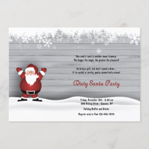 Dirty Santa Secret Santa Party Einladung