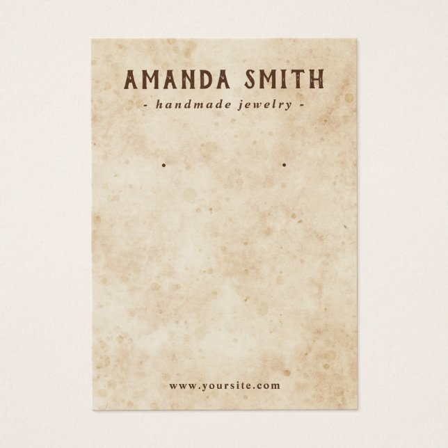 Dirty shabby Vintage Ohrring-Grafikkarte (Vorderseite)