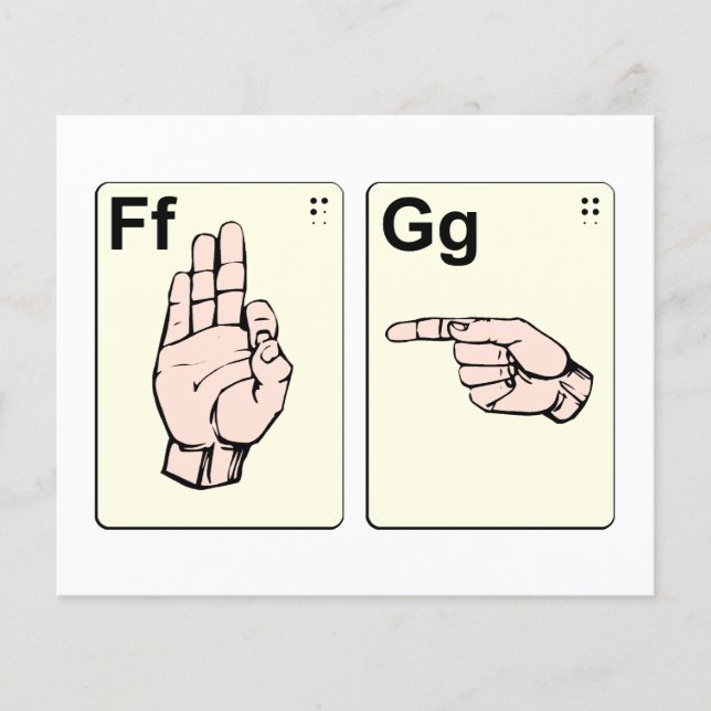 Dirty Sign Language Flash Cards Flyer (Vorne)