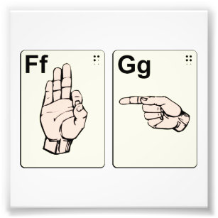 Dirty Sign Language Flash Cards Fotodruck