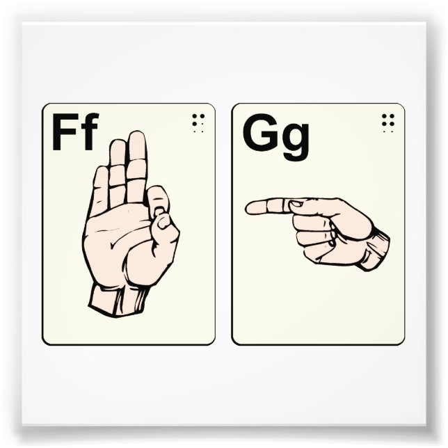 Dirty Sign Language Flash Cards Fotodruck (Vorne)