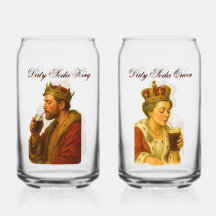 Dirty Soda King und Queen Soda Glasses