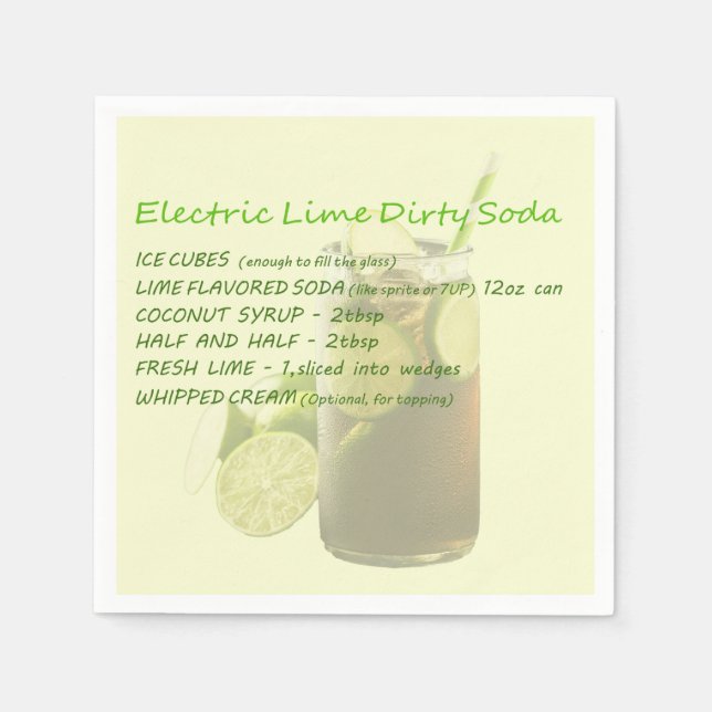 Dirty Soda Limon Napkin Serviette (Vorderseite)