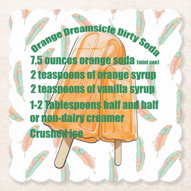 Dirty Soda Orange Recipe Untersetzer (Vorderseite)