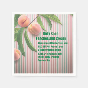 Dirty Soda Peach Napkin Serviette