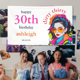 Dirty Thirty Birthday Party Banner