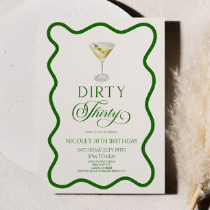Dirty Thirty Dirty Martini 30. Geburtstagsfeier Einladung
