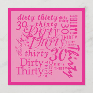 Dirty Thirty Einladung
