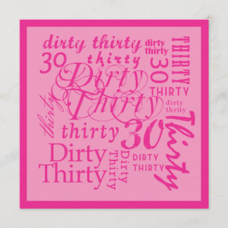 Dirty Thirty Einladung