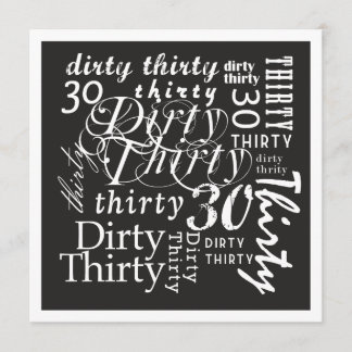Dirty Thirty Einladung