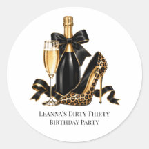 Dirty Thirty Schwarze Goldene Geburtstagsfeier
