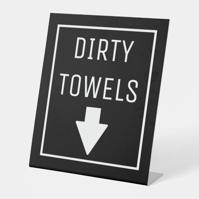 DIRTY TOWELS SOCKELSCHILD (Vorderseite)