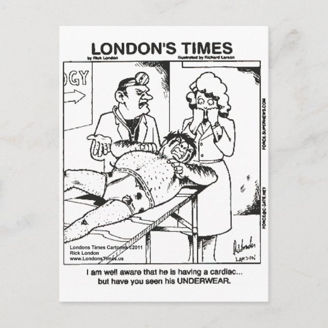 Dirty Underwear & Hospitals Funny Gifts & T-Shirts Postkarte (Vorderseite)