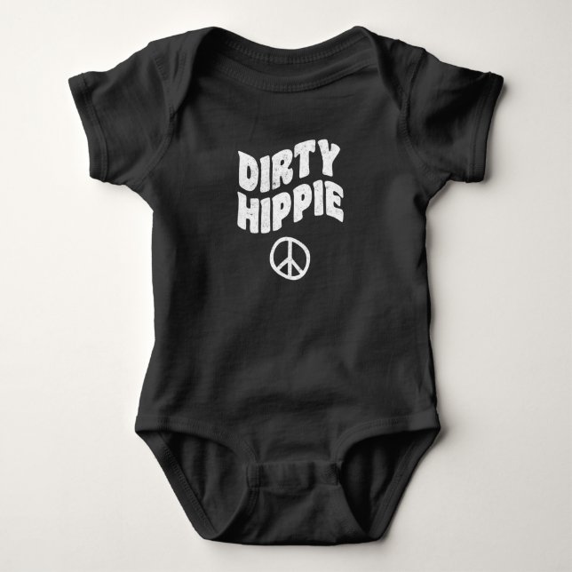 Dirty Vintag Hippie Baby Strampler (Vorderseite)