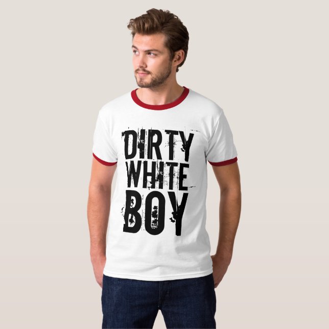 DIRTY WHITE BOY 70er/80er T - SHIRT (Vorne ganz)
