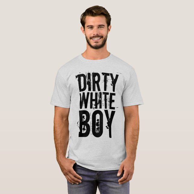 DIRTY WHITE BOY 70er/80er T - SHIRT (Vorne ganz)