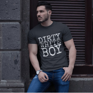 DIRTY WHITE BOY VINTAGEN MÄNNER T - SHIRT