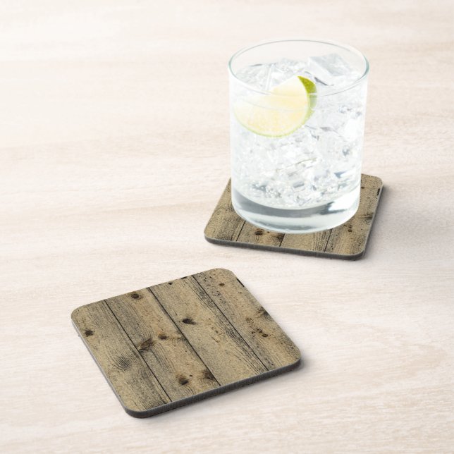Dirty Wood Cork Coaster Getränkeuntersetzer (Rechte Seite)