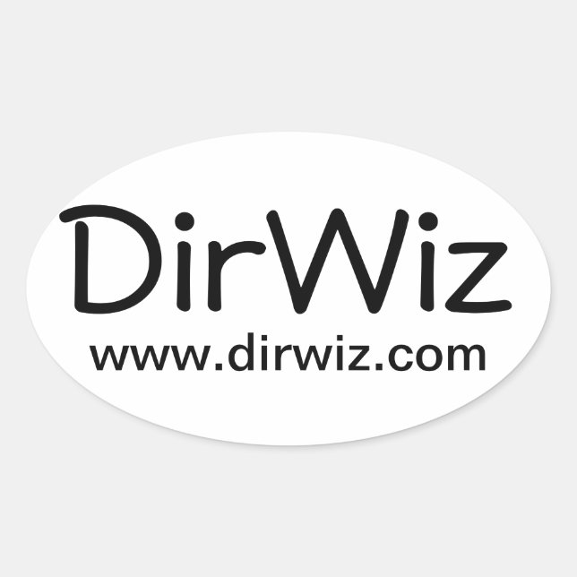 DirWiz Oval Ovaler Aufkleber (Vorderseite)