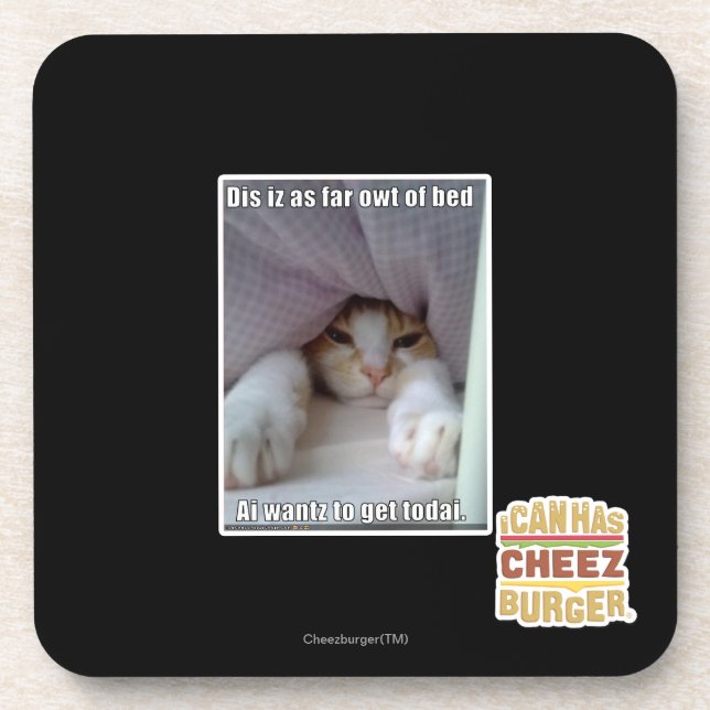 DIS iz als weit owt des Betts. Untersetzer (Vorderseite)