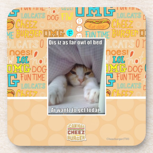 DIS iz als weit owt des Betts. Untersetzer (Vorderseite)