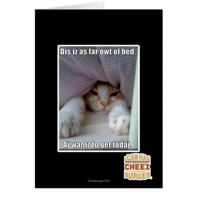 Dis iz bis zum Bett. (Vorne)