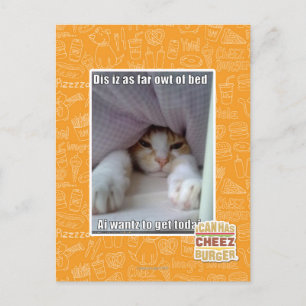Dis iz bis zum Bett. Postkarte