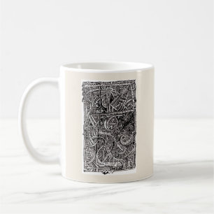 Dis-Kreuzung, Tinte zeichnend Kaffeetasse