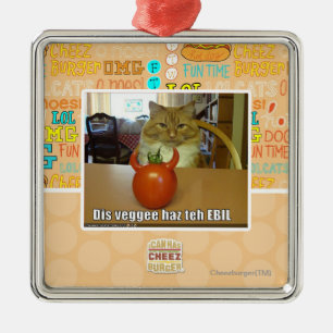 DIS veggee haz das EBIL Silbernes Ornament