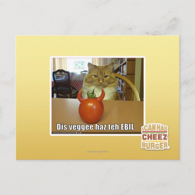 Dis veggee haz EBIL Postkarte (Vorderseite)