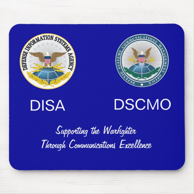 DISA_DSCMO gemeinsames Mousepad auf Blau (Vorne)
