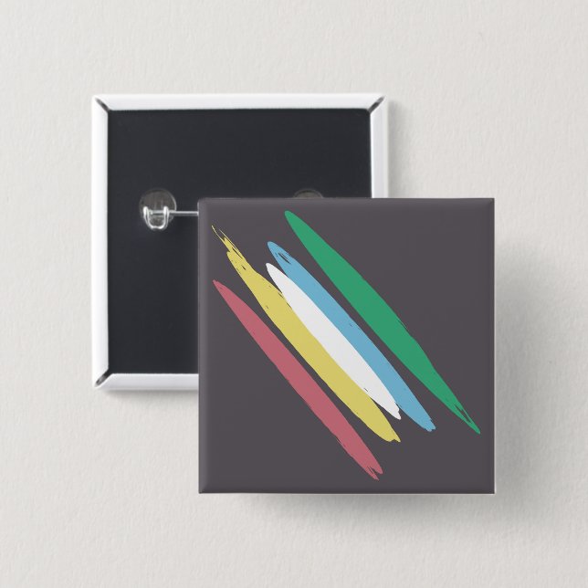 Disability Pride Month Of July Awareness Colors Button (Vorne & Hinten)