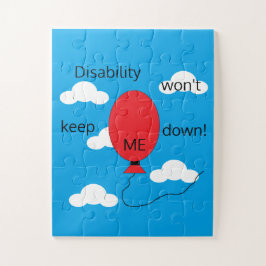Disability won't Keep Me Down: Red White & Blue Puzzle