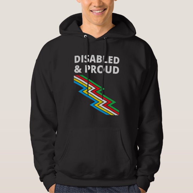 Disabled & Proud  Disability Pride Hoodie (Vorderseite)