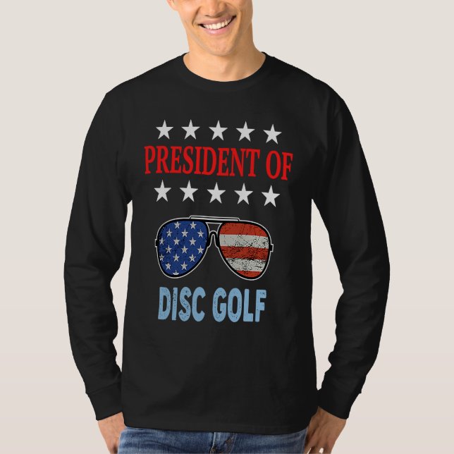Disc Golf Accessories  USA Flag Disc Golf Saying T-Shirt (Vorderseite)
