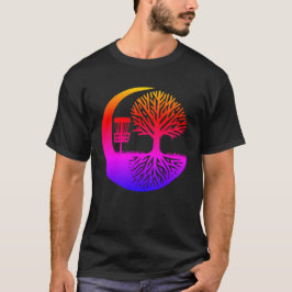 Disc Golf and Tree Roots Silhouette T-Shirt