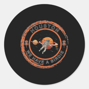 Disc Golf Astronaut Wir haben einen Birdie Runder Aufkleber