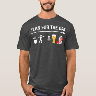 Disc Golf Basket Frisbee Golfing Frolf Coffee Beer T-Shirt