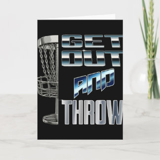 Disc Golf Basket Graphic Get Out And Throw Chrome  Karte