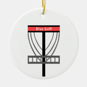 Disc Golf Basket Keramik Ornament