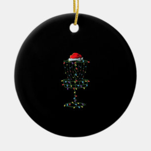 Disc Golf Basket Santa Disk Golf Frisbee Golfer Keramik Ornament