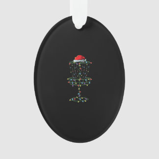 Disc Golf Basket Santa Disk Golf Frisbee Golfer Ornament