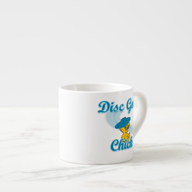 Disc Golf Chick #3 Espressotasse (Vorderseite Rechts)