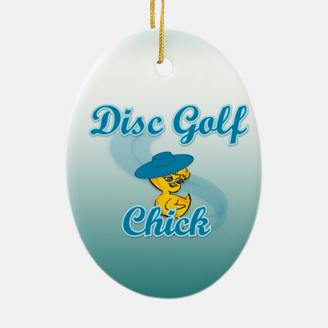 Disc Golf Chick #3 Keramikornament (Hinten)