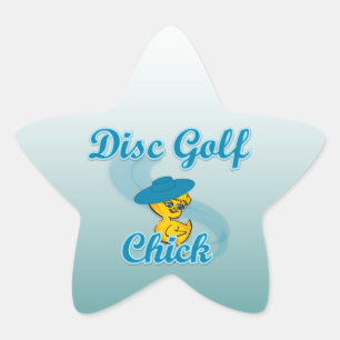 Disc Golf Chick #3 Stern-Aufkleber