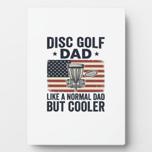 Disc Golf Dad Vintage Flag Lustiges Shirt Design_1 Fotoplatte