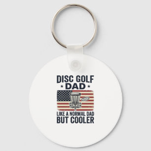 Disc Golf Dad Vintage Flag Lustiges Shirt Design_1 Schlüsselanhänger